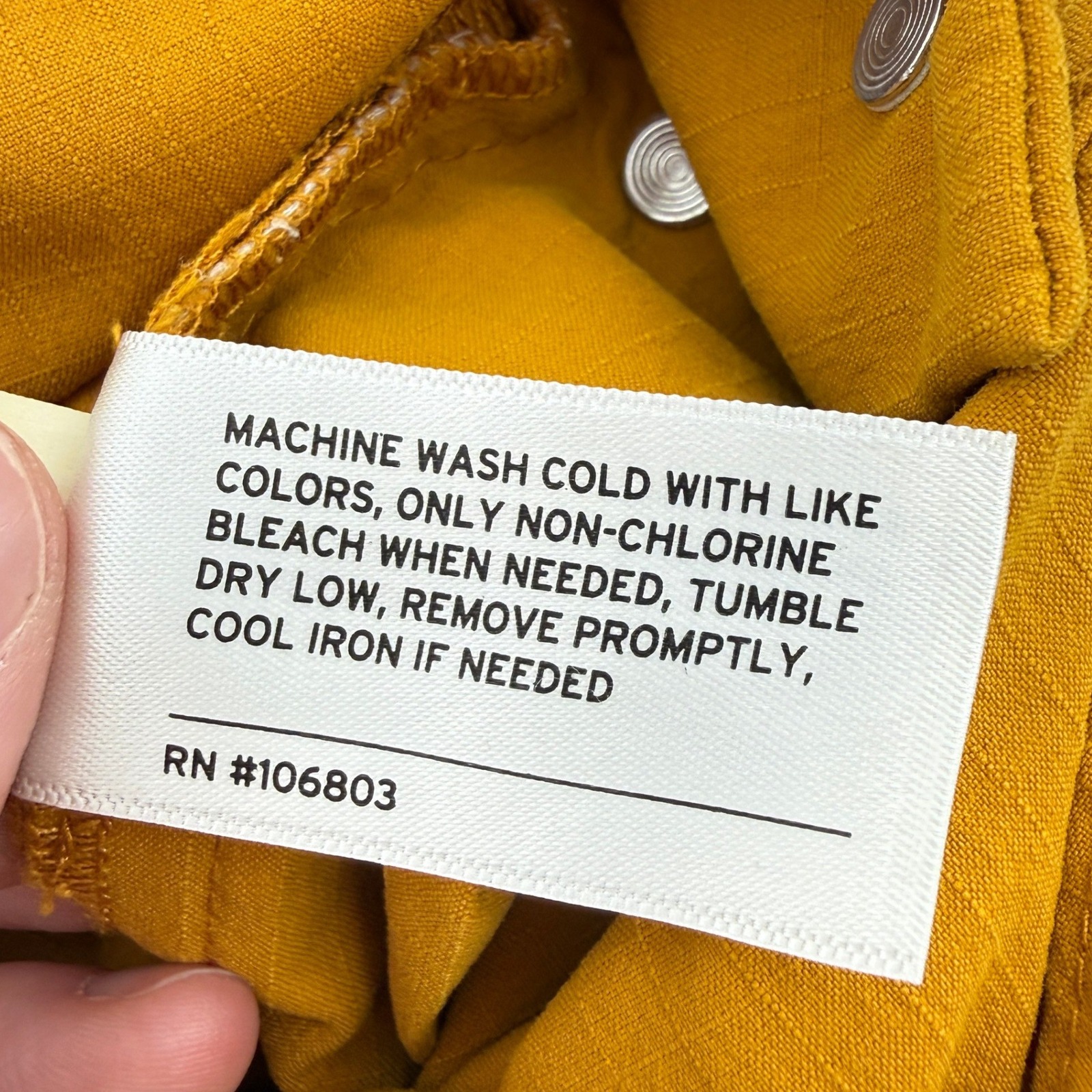 Duluth Heirloom Gardening Short Overalls Mustard Yellow Women L Shortalls Nylon — image 8 of 8